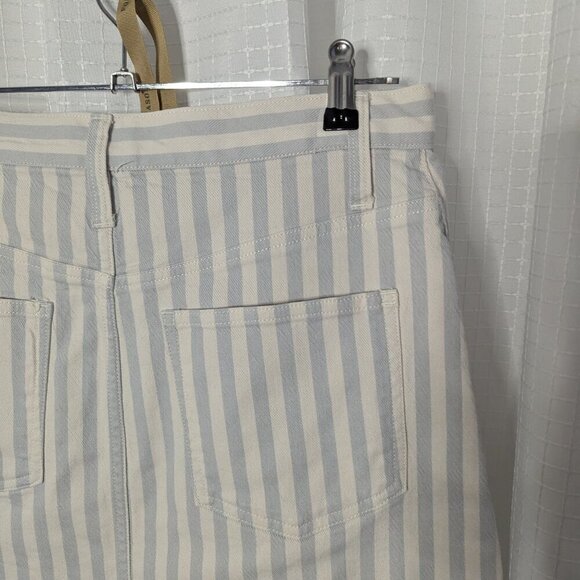 Madewell Denim Skirt, White and light blue, Size 27, Button Fly - Picture 6 of 6